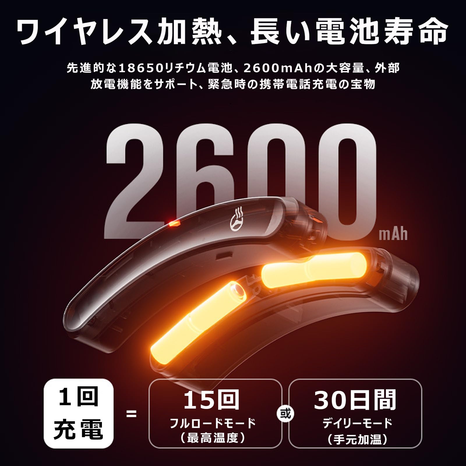 Amazon | ハンドルヒーター 車 ワイヤレス 充電式 車のハンドル